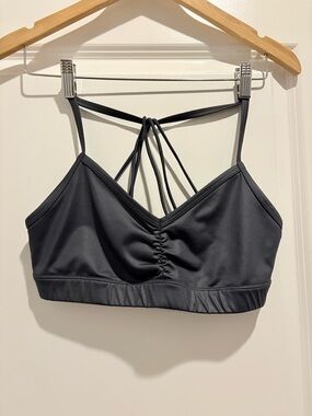 ALO Yoga Charcoal Strappy Sports Bra